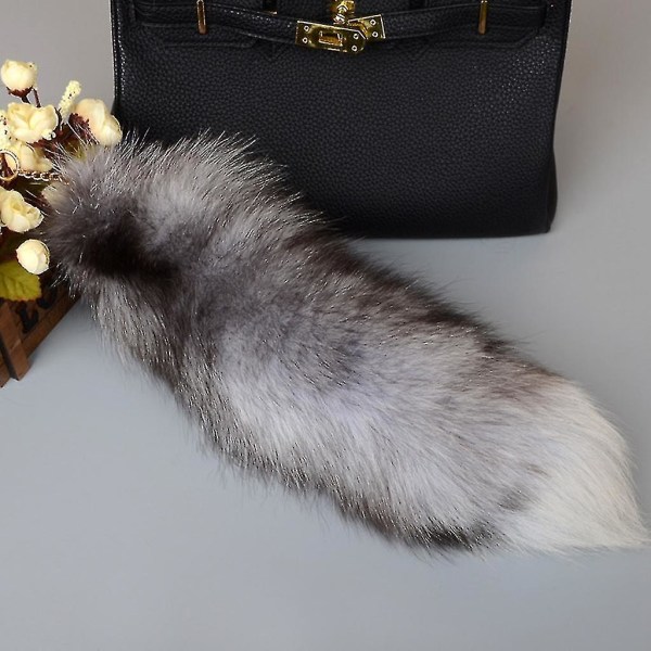Plysj revehale nøkkelring Furry Animal Tail nøkkelring 40cm Animal Tail A