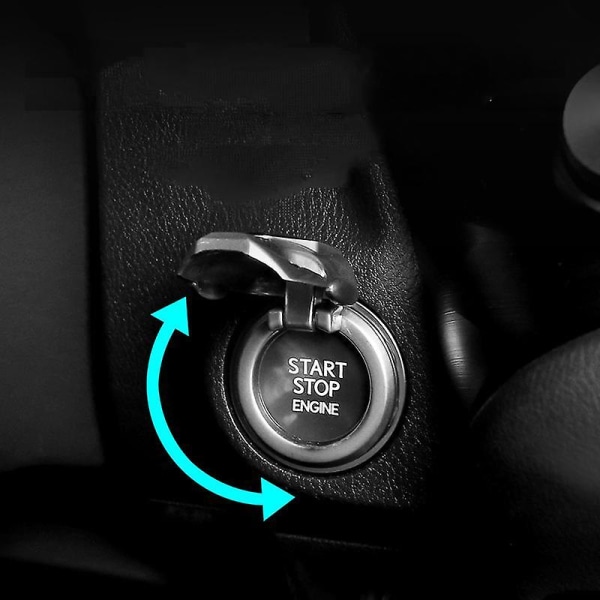 1 Vare Gælder for Kia Motor Start Stop Knap Dæksel Tryk Start Knap Dæksel Tændingsdekoration Beskyttelsesdæksel Universalknap