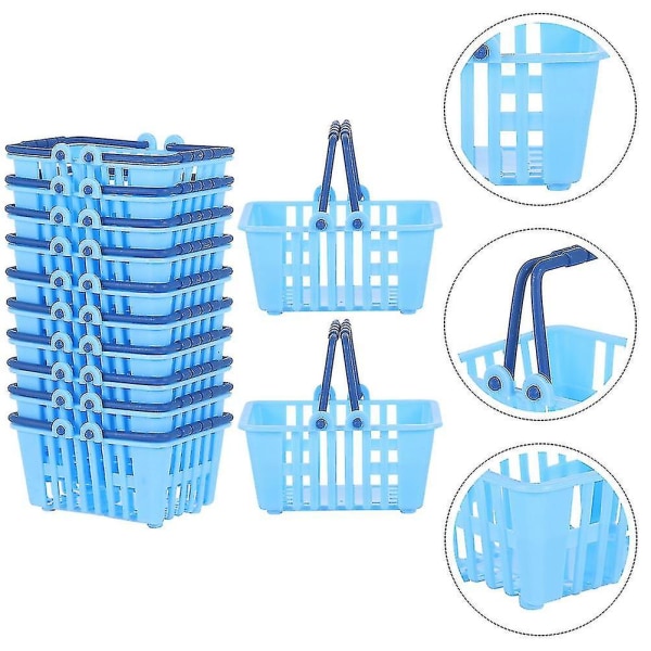 12pcs Mini Shopping Basket Mini House Shopping Basket Ornament Kids Shopping Basket Toy