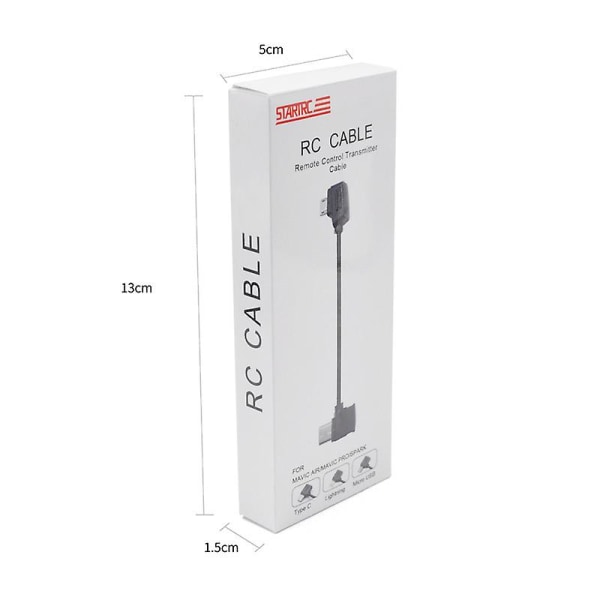 Startrc 10cm Lightning till Micro USB Converting Connector Datakabel för Dji Mavic Mini / Air, Shark Remote Controller