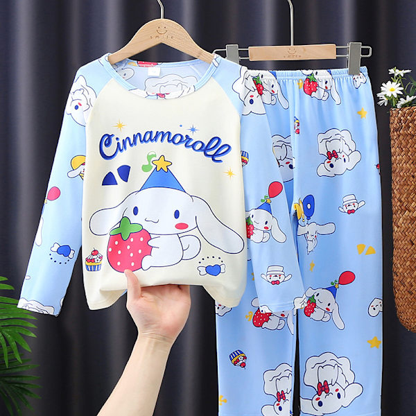 Tyttöjen pyjama, lasten pyjama, pitkähihainen, piirretty, vauva, keski- ja suuret pojat, kotivaatteet Yugui dog 145-155cm