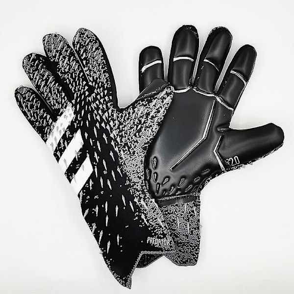 Keeperhansker Premium Kvalitet Fotball Keeperhansker Fingerbeskyttelse Black 10