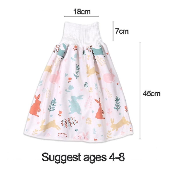 2-osainen vedenpitävä vaippahame, mukavat kangasshortsit vauvan pottaharjoitteluun, sopii yökäyttöön style  style4