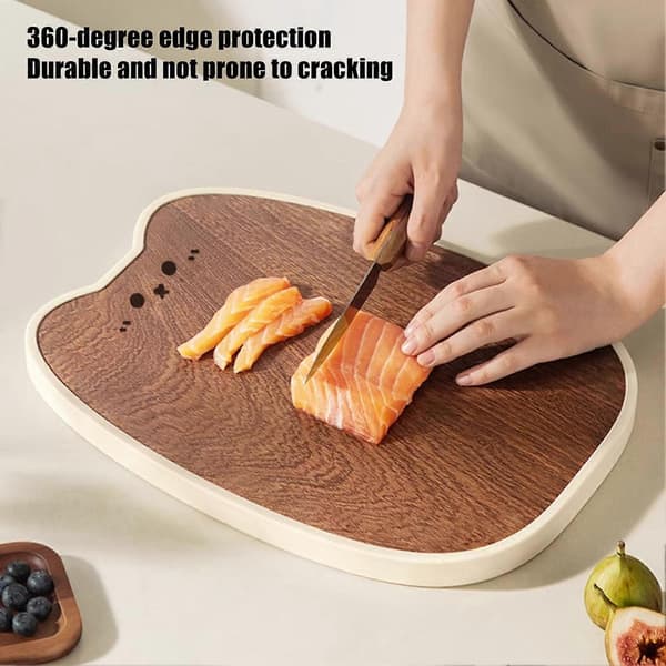 Charkbräda - Kattdesign & Naturträ - för servering av grönsaker och kött Middle