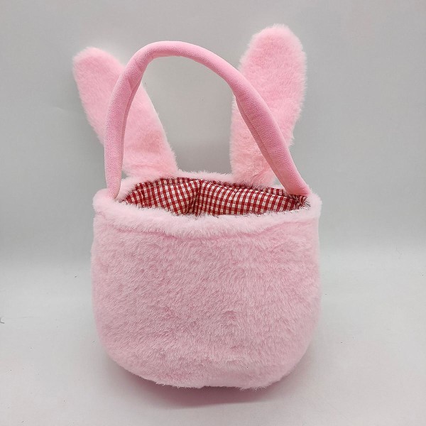 Pehmoinen lehmän pääsiäiskorin plyyšinukke Pink rabbit