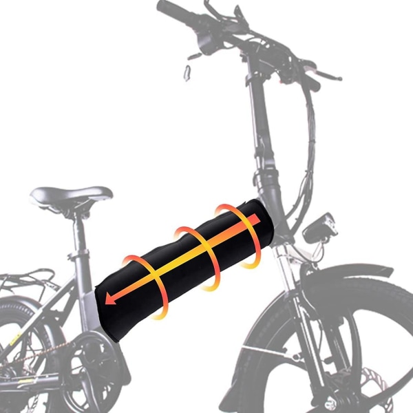 Ebike-batteribeskyttelsesdeksel, E-sykkelbatteribeskyttelse for integrert rammebatteri 30-36 cm black