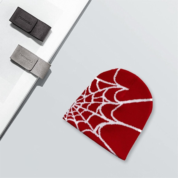 Neulotu Neulelippis Talveen Beanie Pehmeä Hämähäkinverkko Löysä Slouchy Neulotu Talvi Lämmin Hatut Kylmälle Säälle Luistelulippis C