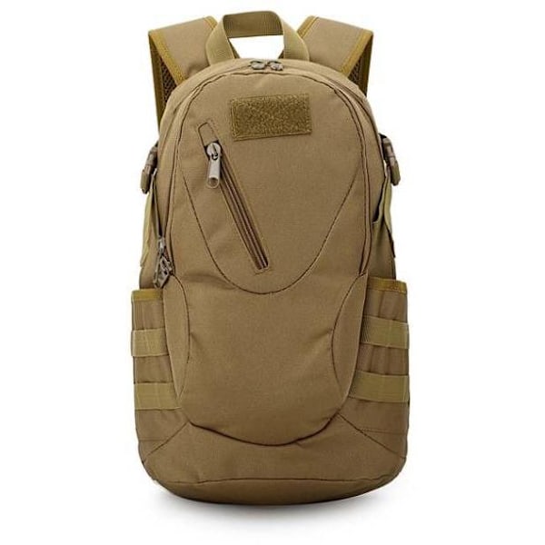 Assault Pack Ryggsäck 20L Militär Taktisk Vandring och Bergsleder Dynamisk Väska för Nödvändigheter med Bröst Caqui