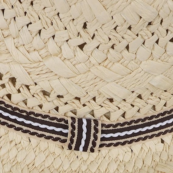 Lasten olkihattu Panama Fedora Hat Child Vintage Olki Trilby Hat Beathble Hollow Out Aurinkolippalakki Kesä Ulkona Pakattava Ranta 2-8-vuotiaille pojille ja tytöille