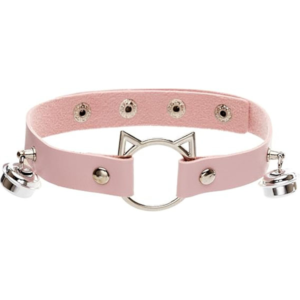 Räv konstgjord päls svans kattöron pannband Halloween fest kostym halsband choker cosplay set för kvinnor pink