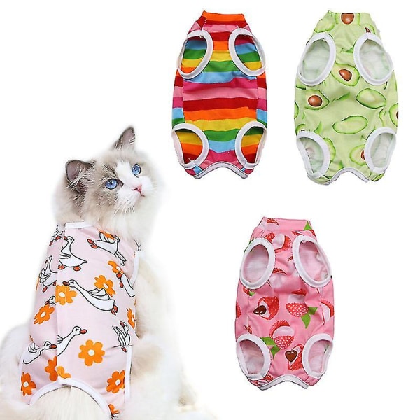 Cat Recovery Suit Cat Sterilization Clothes Breathable Collar Alternative Pink L