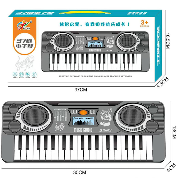 Lasten lelut 37-näppäiminen sähköinen piano musiikkiväline simuloitu piano esikoulu musiikki lahja