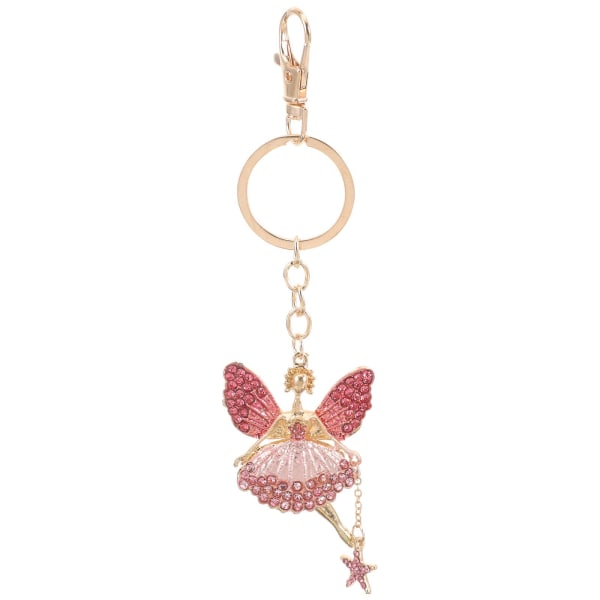 Kreative Nøkkelringer Gaver Dame Bag Anheng Nøkkelringer Little Angel Nøkkelring Ballerina Girl Bag Anheng (rosa)