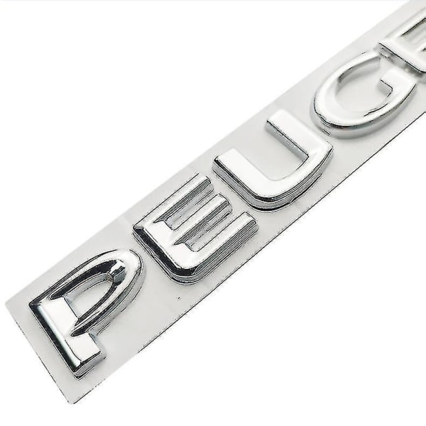 Bilstyling Metall Bilmärke Bakre emblem Svansdekal för Peugeot 206 307 308 3008 207 208 407 508 2008 5008 107 106 205 Black