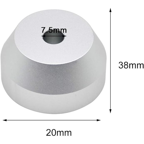 45 RPM -sovitin, 7 tuuman vinyylilevyn kupoli 45 -sovitin, 7 tuuman vinyylilevyn sovitin, alumiininen levysovitin gramofonilevylle