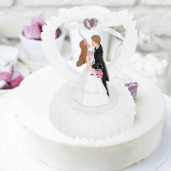 Bryllupskage Topper Romantisk Brudgom Figur Harpiks Par Pynt