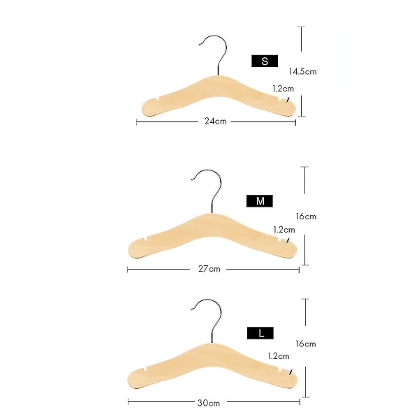 Wooden Baby Hangers,kids Hangers,notched Shoulder Design For Children Clothes,decoration Hanger,10