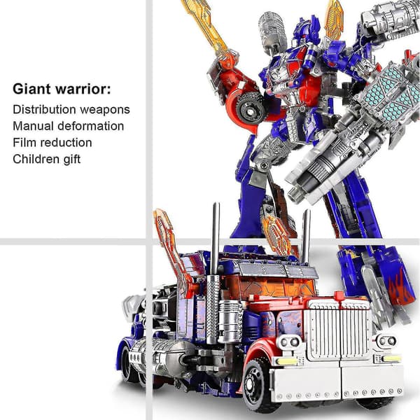 Optimus Warrior Transformers Leketoy Modell i Aluminiumlegering
