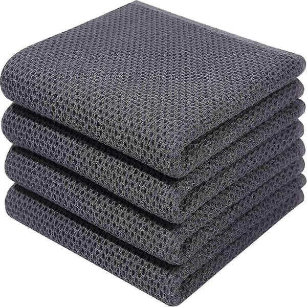 6-pack Premium 100% Bomull Frotté Diskhanddukar, Superabsorberande Disktrasor med Hängögla Dark gray 34*73cm
