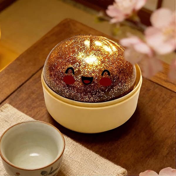 Gigantisk Glitter Dumpling Squishy, Squishy Dumpling Fidget-leke, Bao Bun Squishy Klemmeleke med Damper for Stresslindring