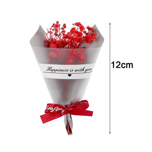 Mini kunstig Babysbreath buket med gavepapir sløjfe evig bevaret blomst dekoration romantisk mors dag Valentinsdag gaver TYuHe C