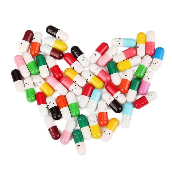 50 st Meddelande i en flaska Kapselbrev Kärlek Vänskap Färg Pill Present