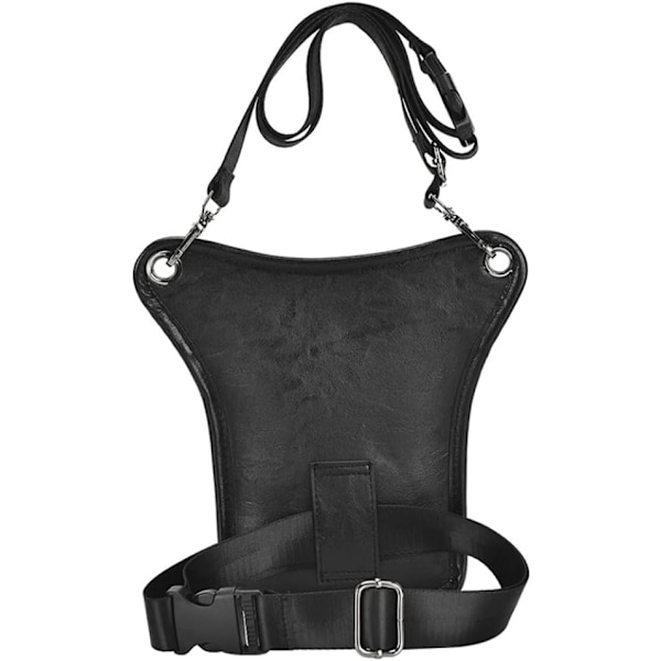 Herr Leg Väskor Taktisk Fanny Pack Retro Punk Midjeväska Cykelväskor Midjeväska Läder Midjeväska