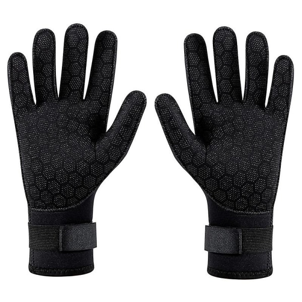 Neopren Dykning Vinter Uppvärmda Handskar Män Kvinnor Dykare Våtdräkt Snorkling Kanotpaddling Black Black XL