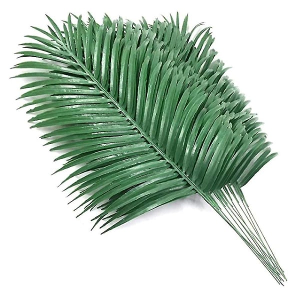 12 st konstgjorda palmblad växter Faux palmblad Tropiska palmblad grönska växt för löv