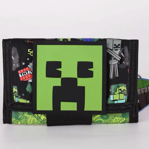 Minecraft My World Ryggsäck Skolväska Karaktär Tecknad Anime Ryggsäck Wallet (9*13.5CM)