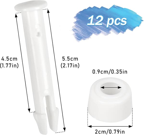 12 stykker plaststifter, reservedele til pool, plaststifter, fo