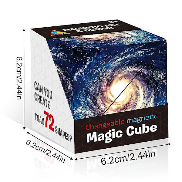Ny 3D magisk kub Shashibo formförskjutande låda antistress handflip pussel leksaker present light blue