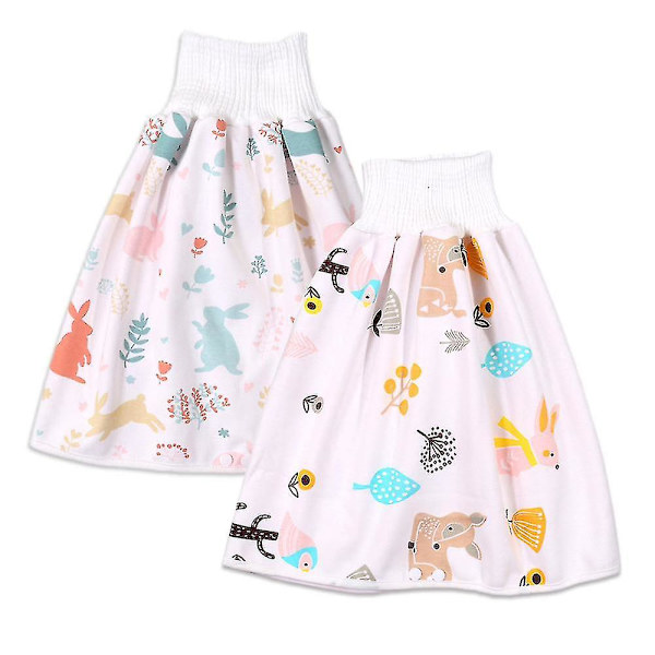 2-delad vattentät blöj kjol, bekväma tygshorts för baby toalett träning, lämplig för nattbruk style  style2