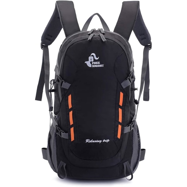 40L lätt vattentät vandringsryggsäck, reseryggsäck för cykling, skidåkning och klättring (svart)