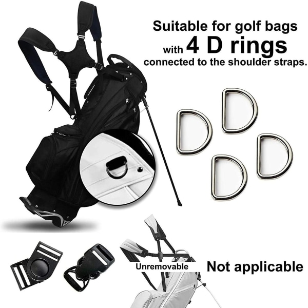 Bärbar golfaxelrem Golfväska Rembyte Comfort Shoulder Justerbar Golfväska