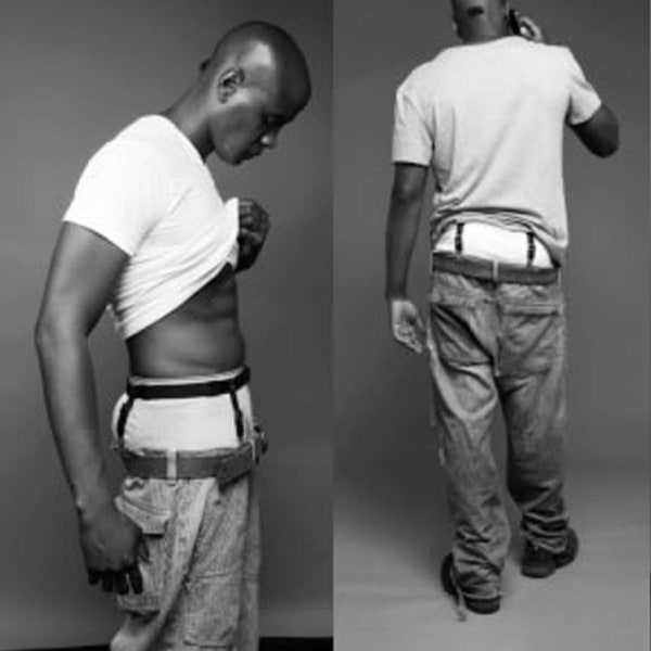Elastisk midjebelte i nylon for menn med strømpebånd Strømper Bukser Jeans Holderstropper Justerbar klemme