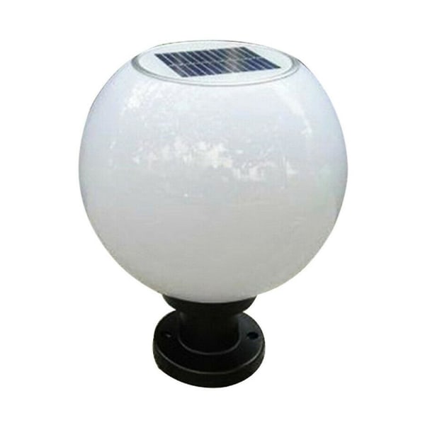Led 200 mm aurinkoenergian seinäpylväslamppu ulkokäyttöön pyöreä pallomainen valopolkuvalo white
