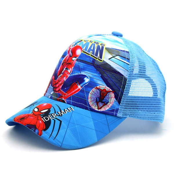 Lasten Spiderman Mesh Baseball- cap Säädettävä aurinkosuojahattu Urheilulippikset Lahjat A