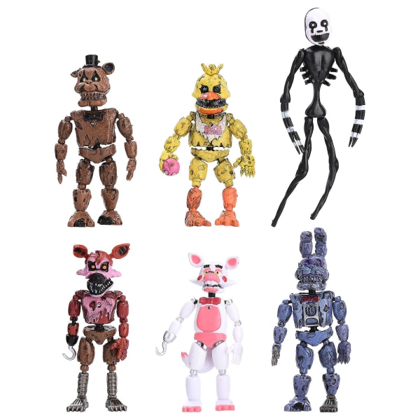Fnaf Actionfigurer Legetøj Dukker Mareridt Fem nætter hos Freddy's Game Kids Gift