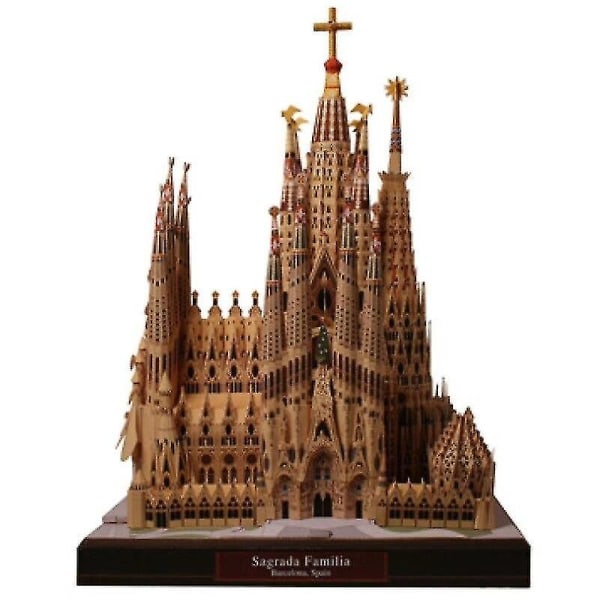 For Doki DIY Leker Stikksag Sagrada Familia Modell Arkitektur Voksen Puslespill|Modellbyggesett WS