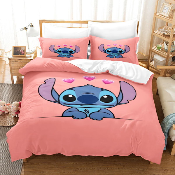 3D digital print tredelt sæt sødt tegneserie Stitch Star og Baby dynebetræk 135*200 pudebetræk 50*75*1