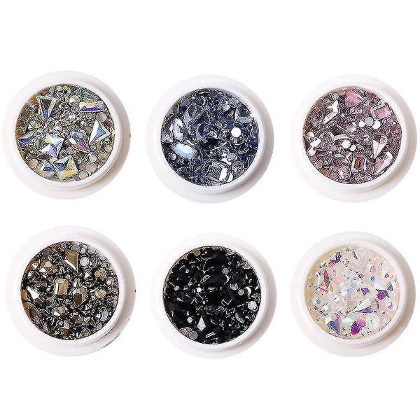 Blandede farger Nail Art Rhinestonecrystal Rhinestones For Nail Design Crystals Gems