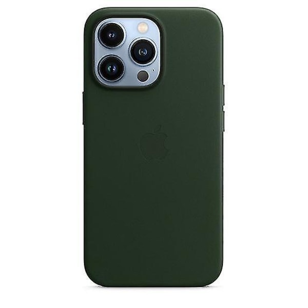 Lædertelefoncover til iPhone 13 Pro lædercover med Magsafe Sequoia Green