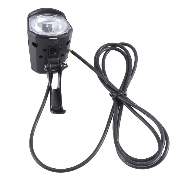 36V 48V EBike Light Scooterlampa 2-i-1 med horn Elcykel LED-strålkastare fram Black