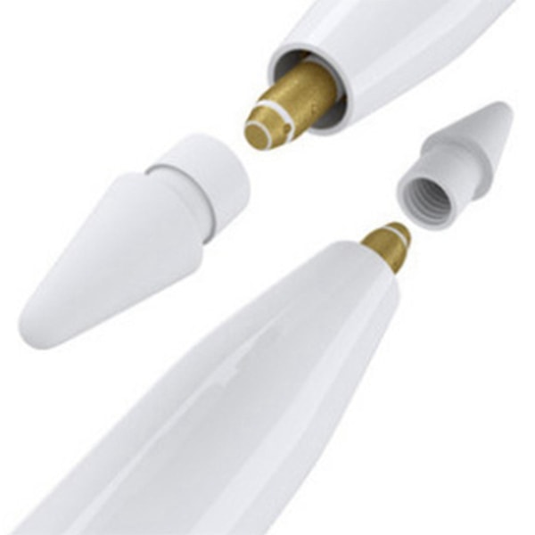 12 stk er egnet for blyantgenerasjon/andre generasjon Ipad Stylus Erstatning Pen Tip Stylus Pr White