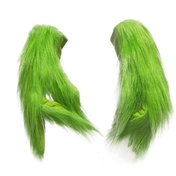 Joulu vihreä hirviö plyysi hanskat aikuiset lapset joulujuhlat Grinch Cosplay puku prop Kid