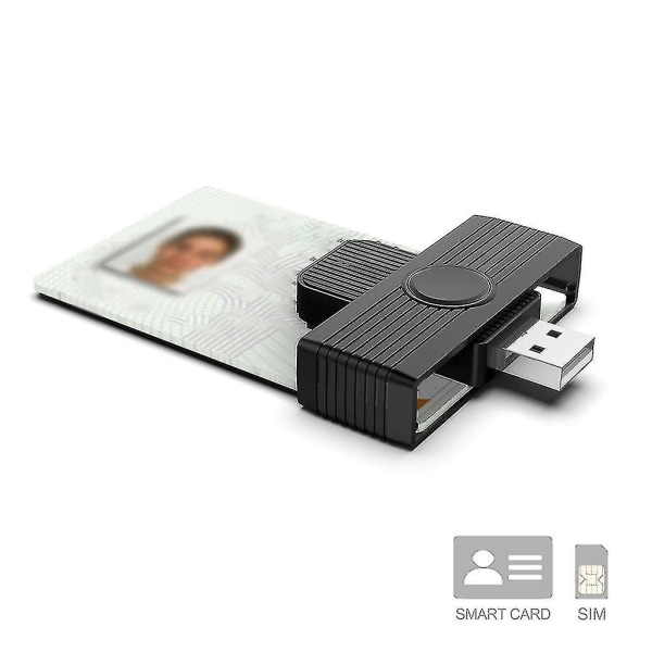 Rocketek Smart Card Cac ID Sim-kortleser Bankkortavgiftserklæring Iso 7816
