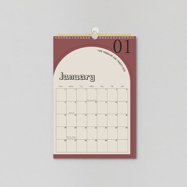 18 månaders kalender 2025-2026, 14,76 x 10 tum månadskalender - januari 2025 till juni 2026, tjock papperstwin-wire bindningsplanerare