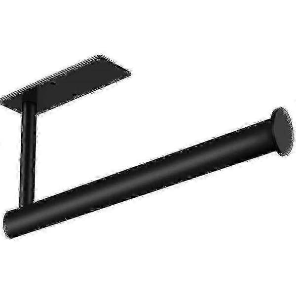 Rullholder montert under skap med hull for solid plassering Black