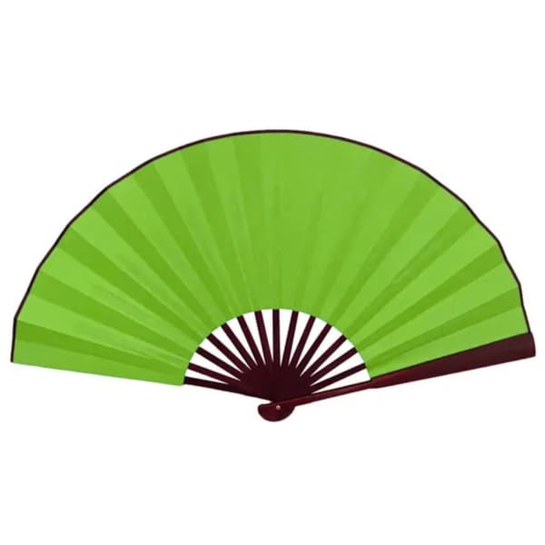 Hand Fan - Solid Color - Extra Large 33cm - Green Green Grön